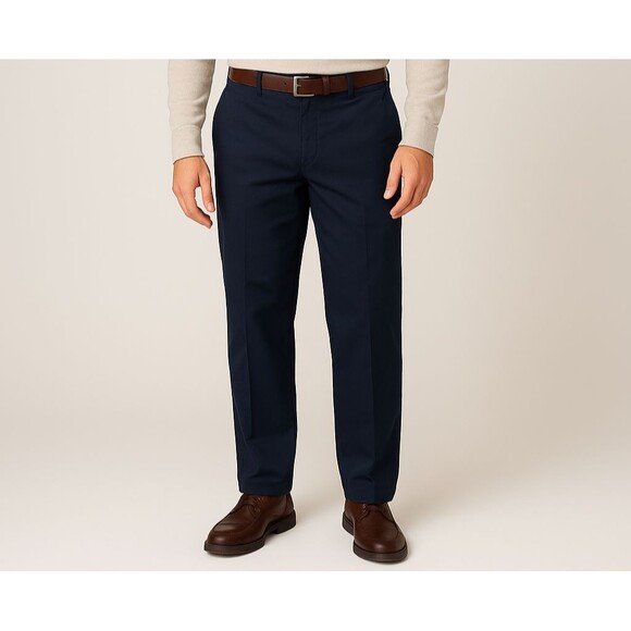 Dockers Classic Fit Pants Men's 30x30 Navy Flat‎ Front Cotton Work chino - Picture 1 of 10